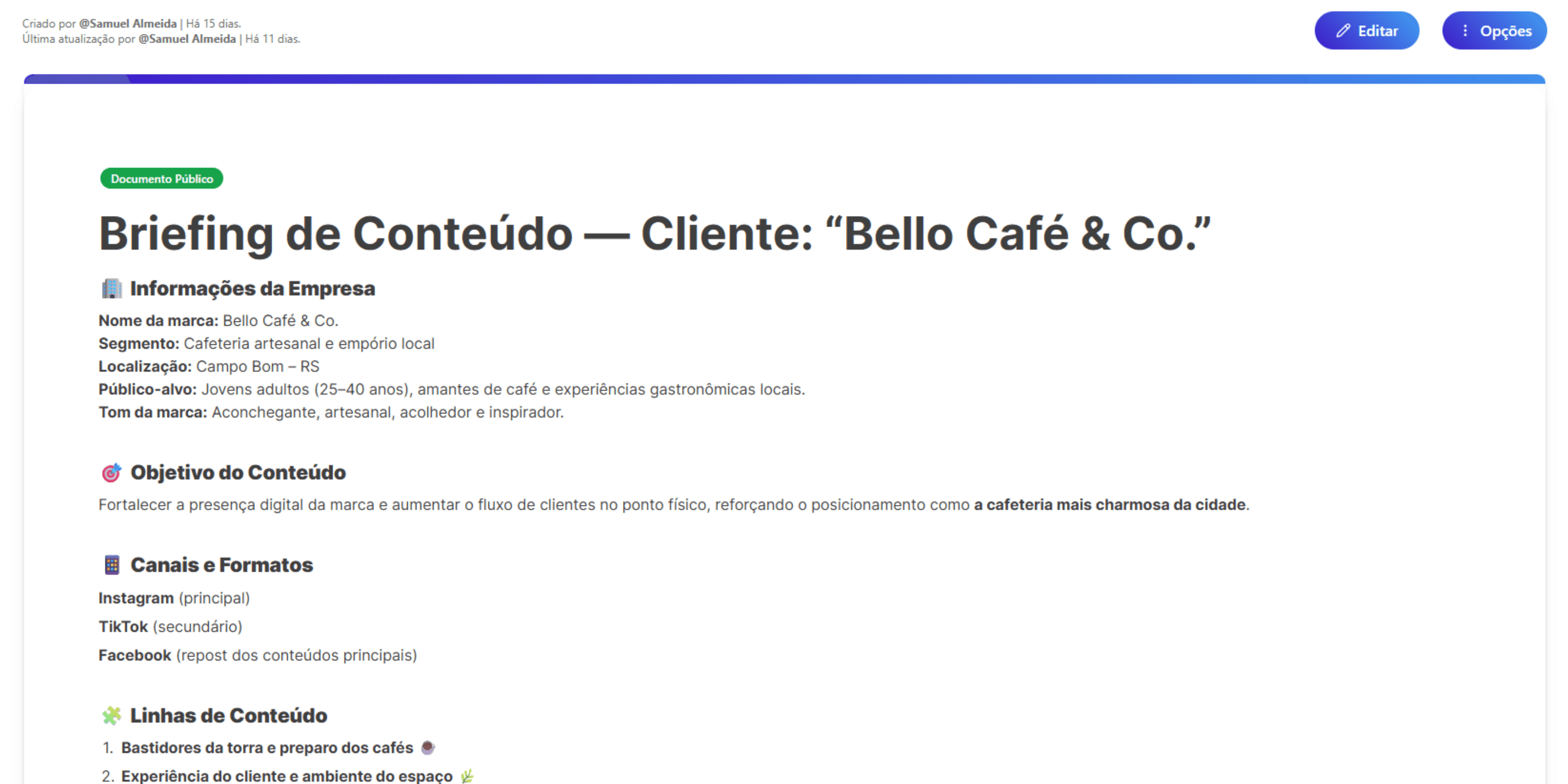 Demonstração documentos